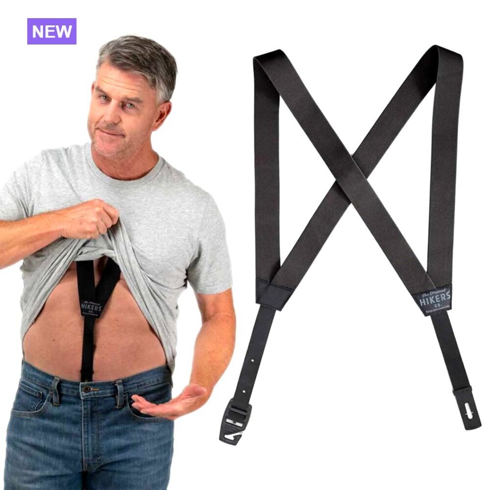 Hidden Suspenders for Men Under Clothes, Polyester, Button Fly